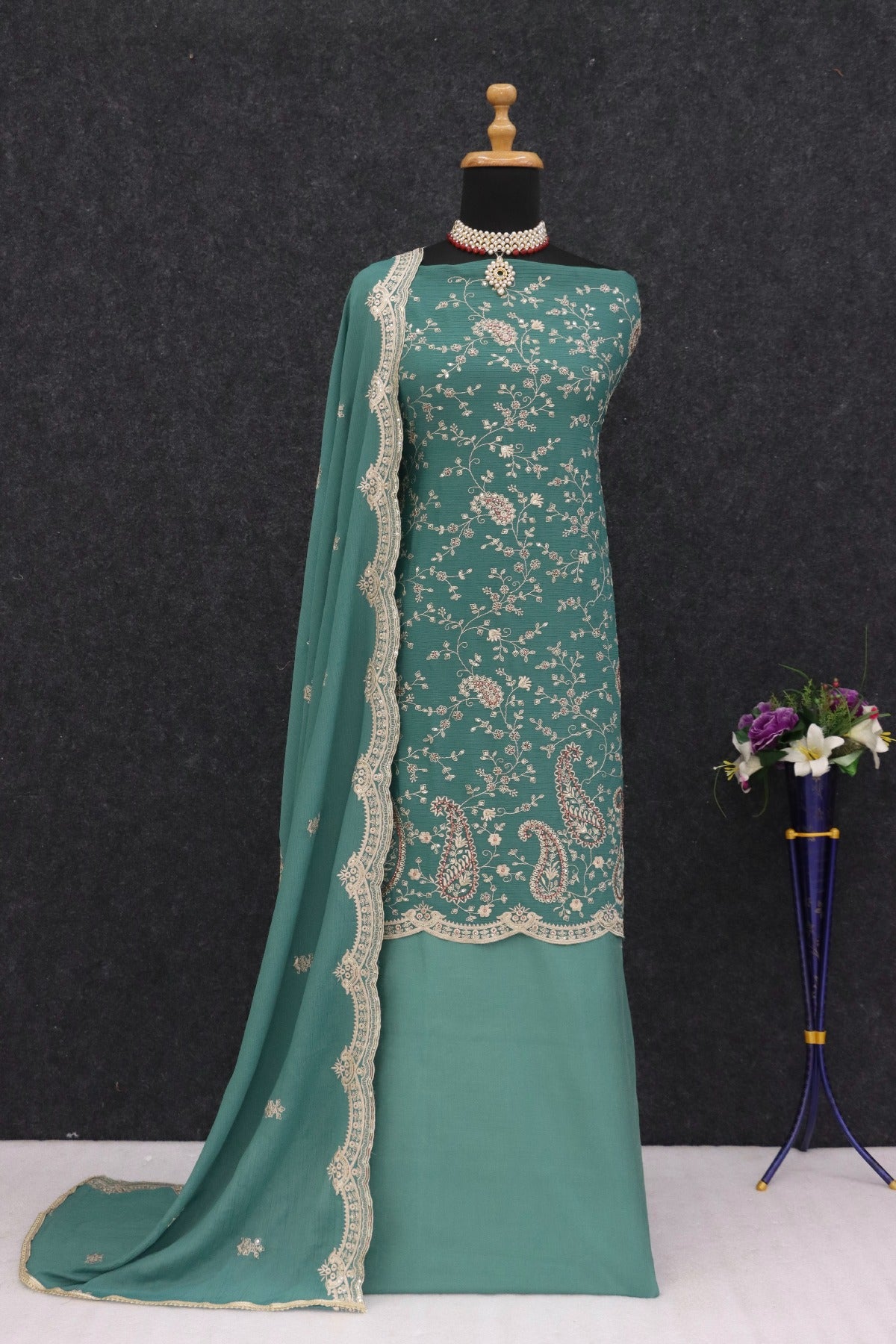 semi stitch / green