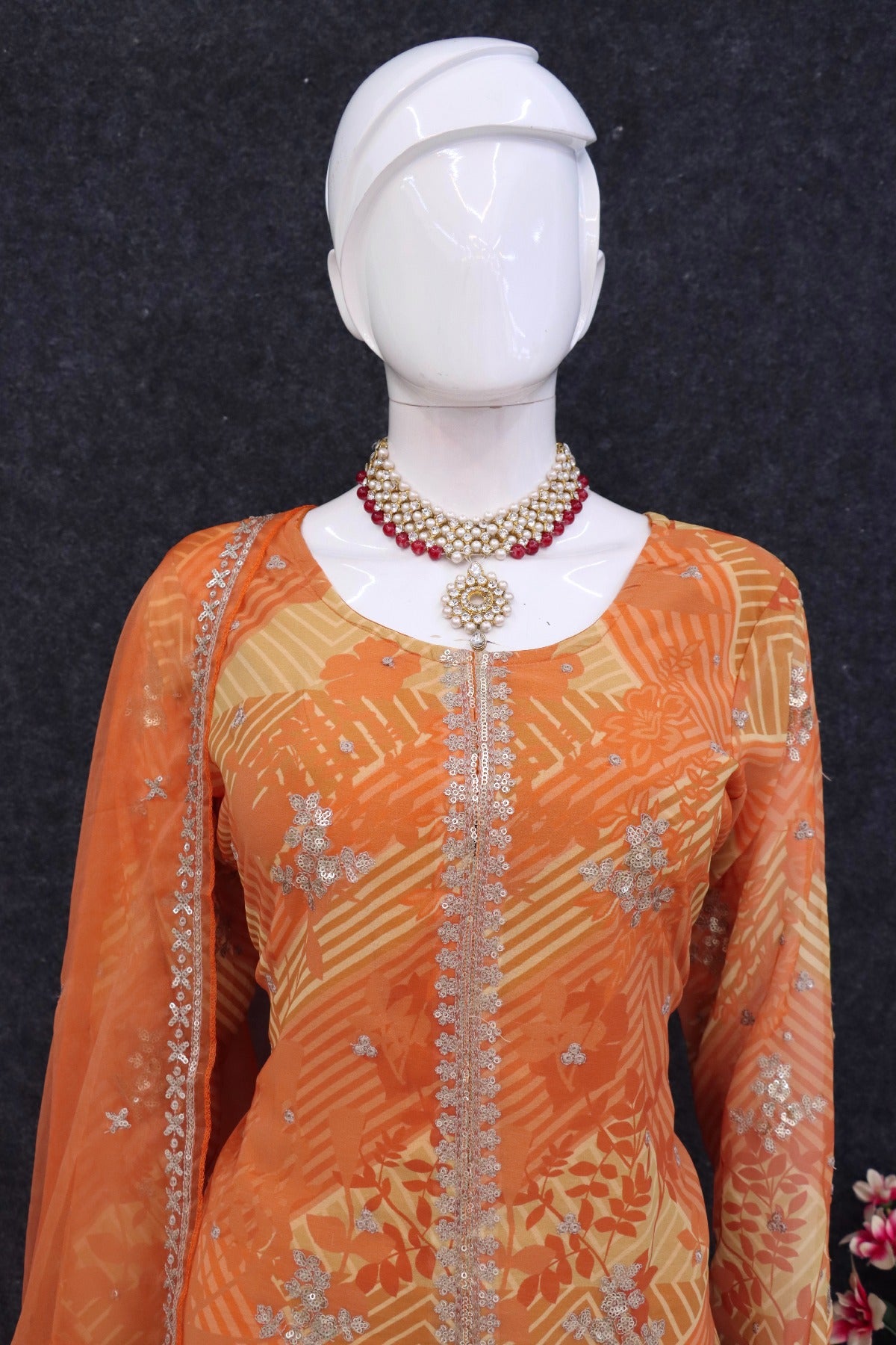 semi stitch / orange