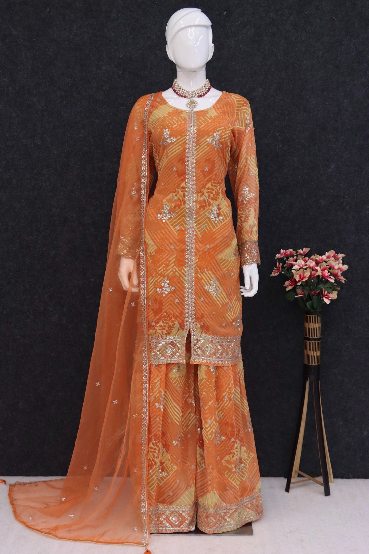 semi stitch / orange