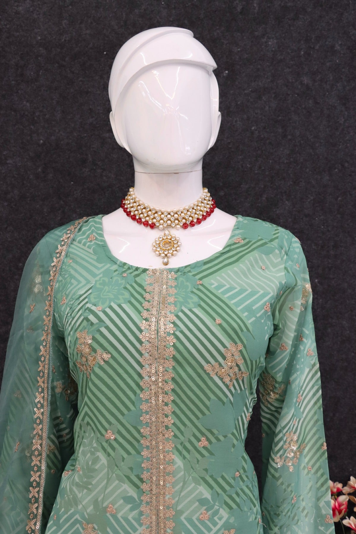 semi stitch / dark green