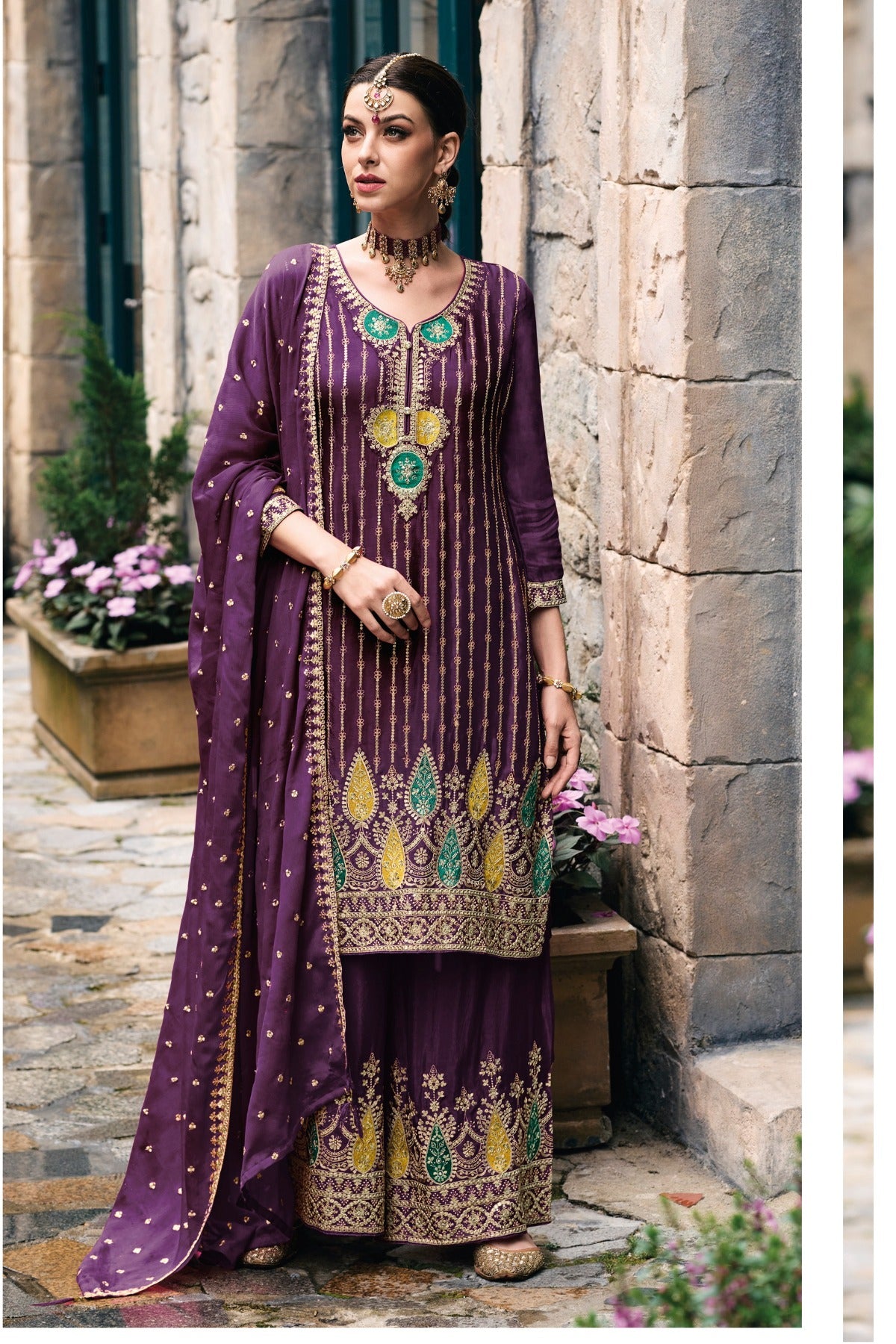 semi stitch / purple