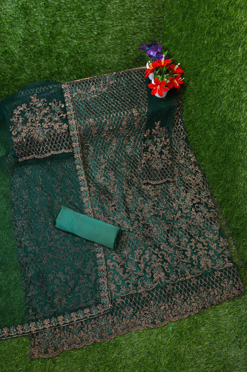 semi stitch / dark green