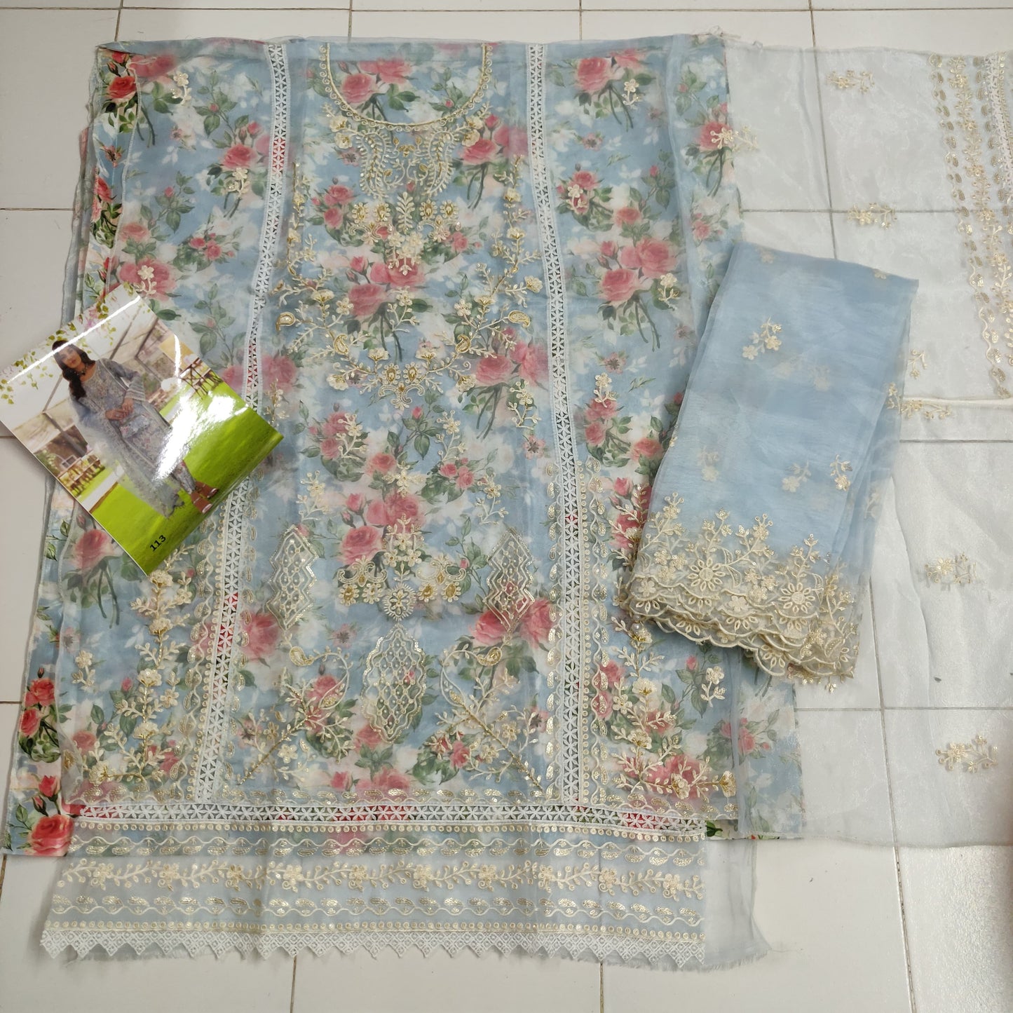 semi stitch / light-sky blue