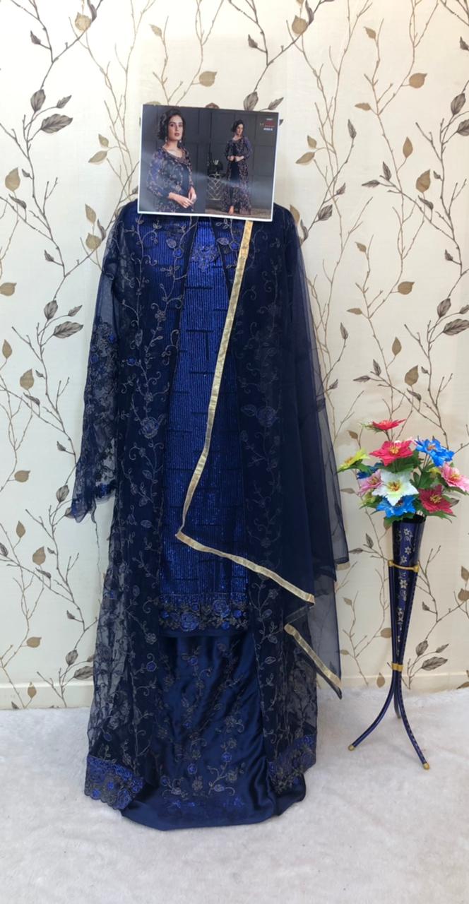 semi stitch / navy blue