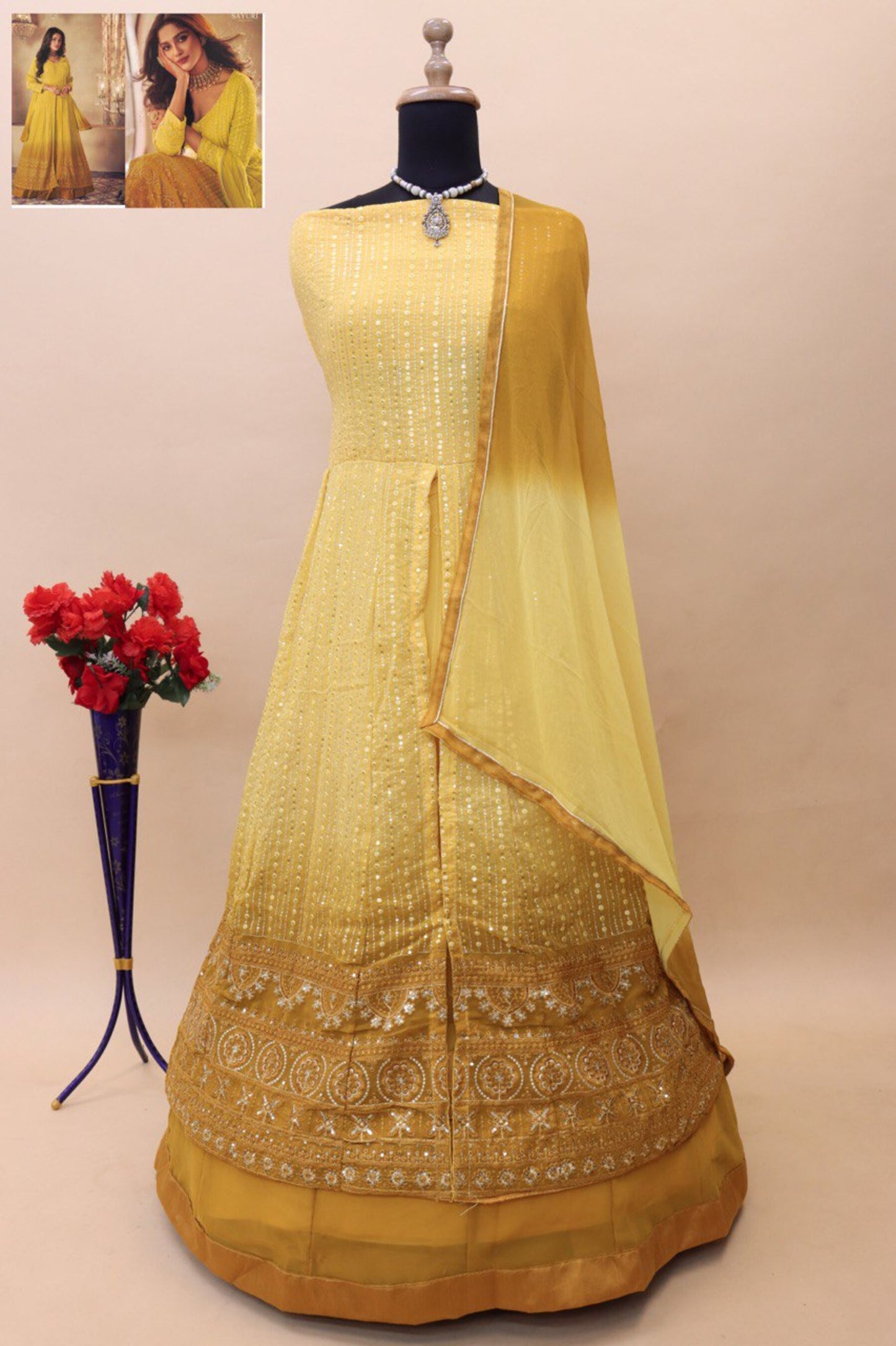 semi stitch / pedding-mustrd