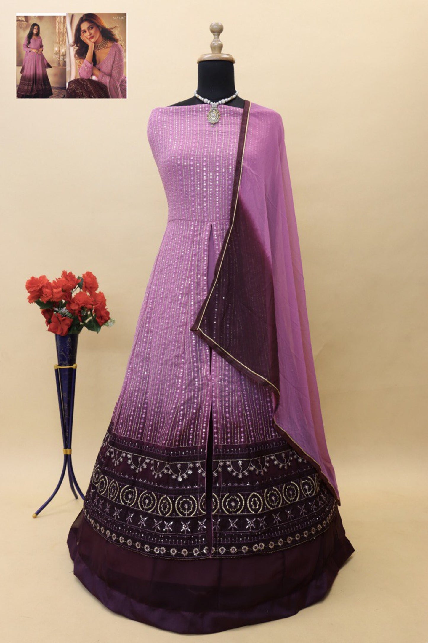 semi stitch / pediing-lavender