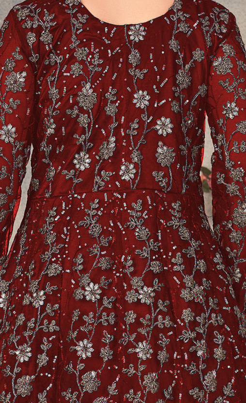 semi stitch / maroon