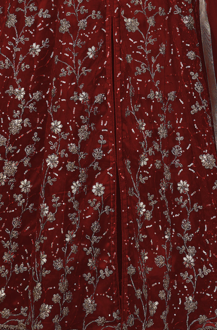 semi stitch / maroon