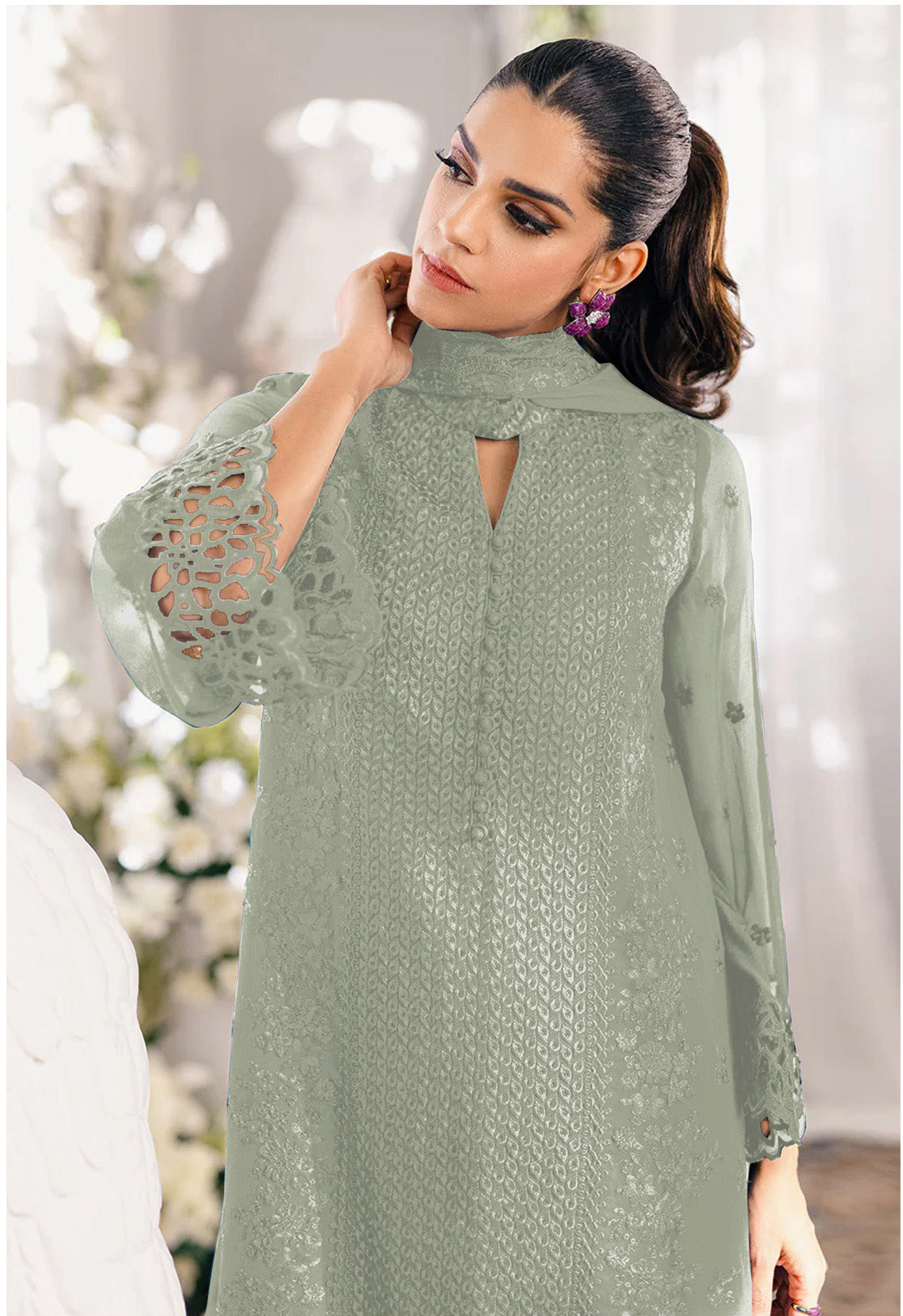 semi stitch / green
