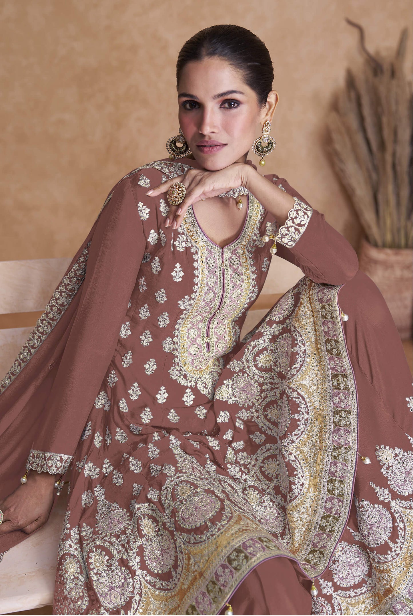 semi stitch / brown