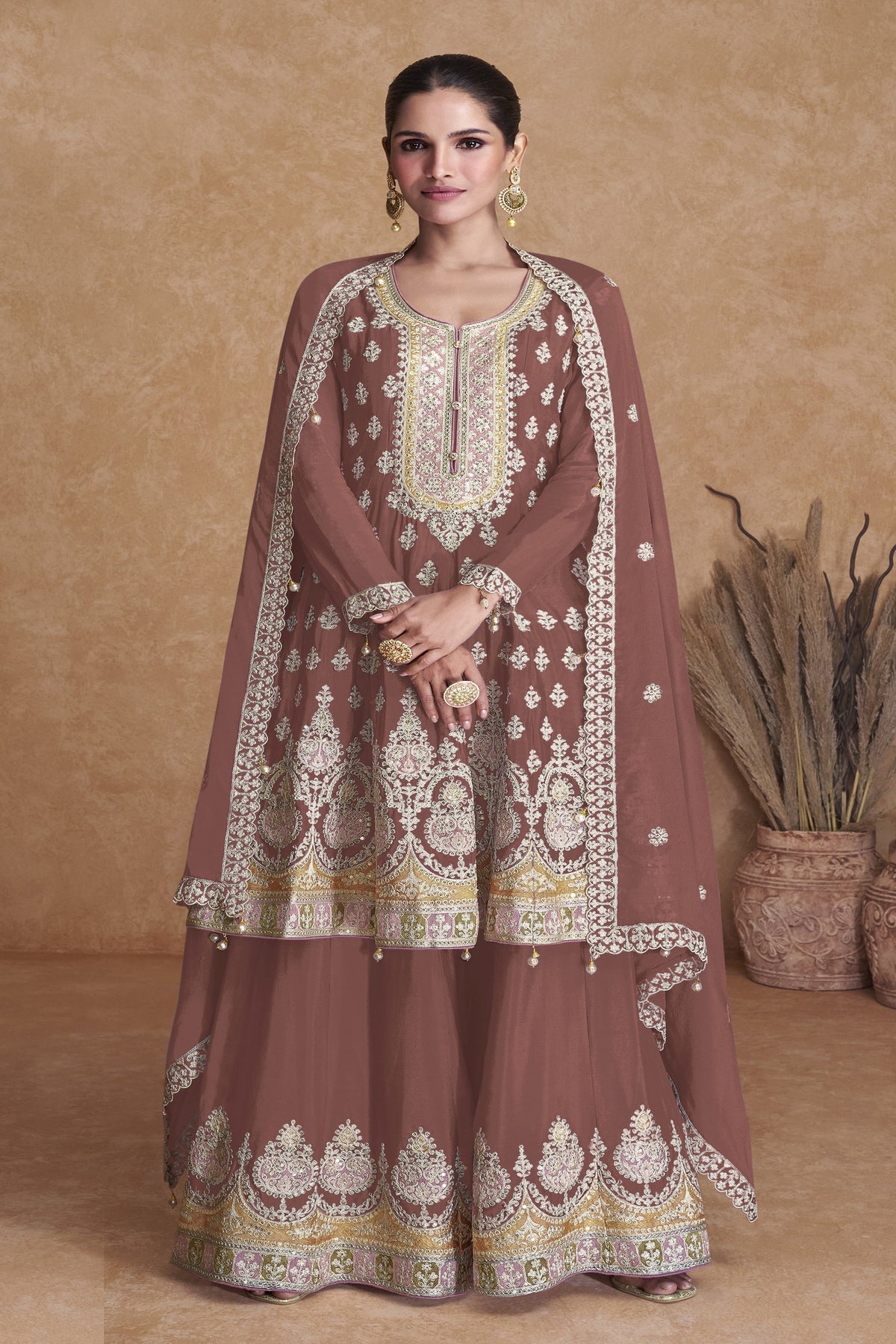 semi stitch / brown